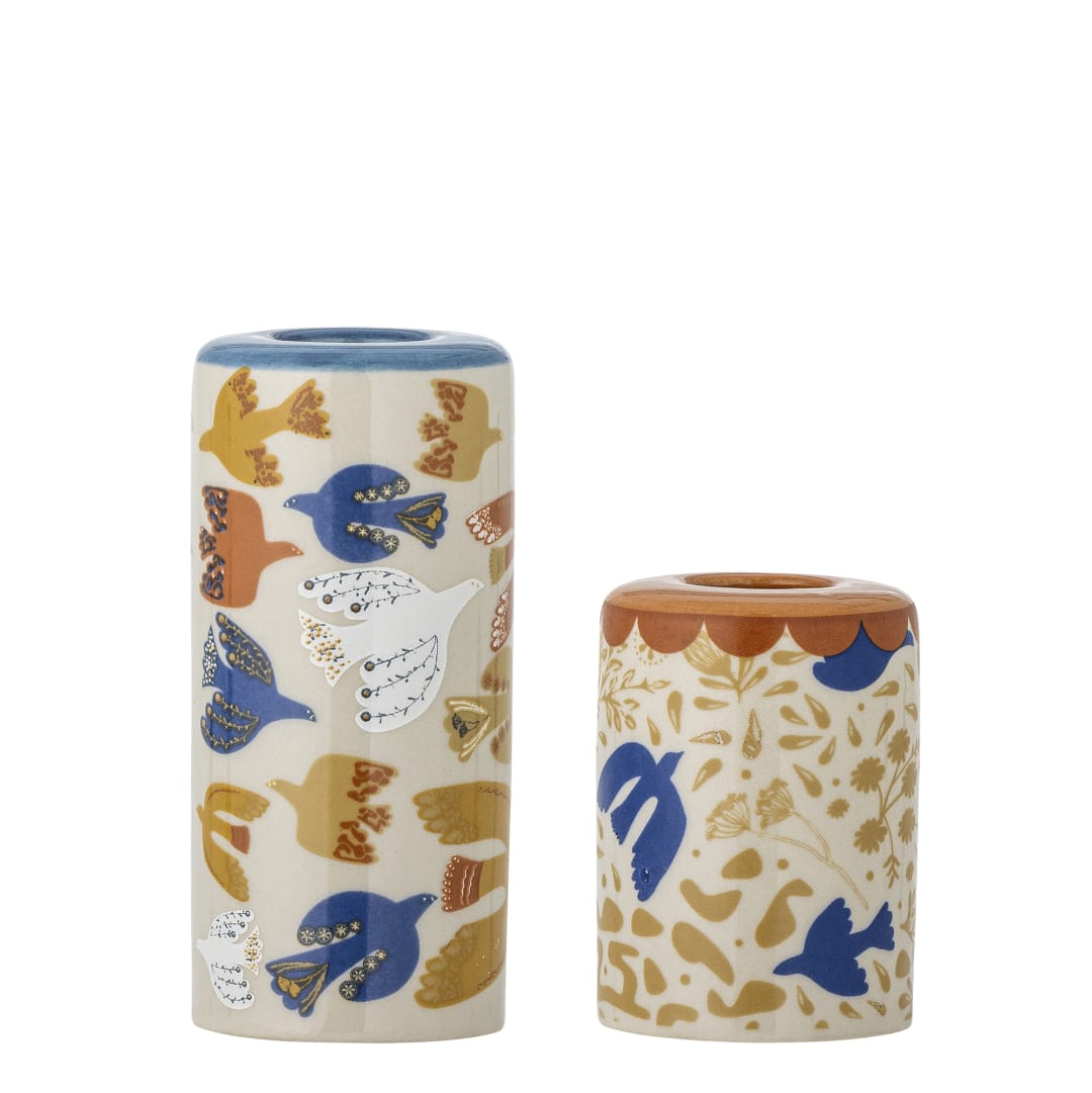 82063095 - Anniversary Candle Holder, Multi, Stoneware STOCK: 300