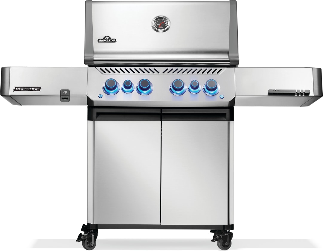 Gril Prestige® 500 au propane avec brûleurs latéral et arrière infrarouges, acier inoxydable