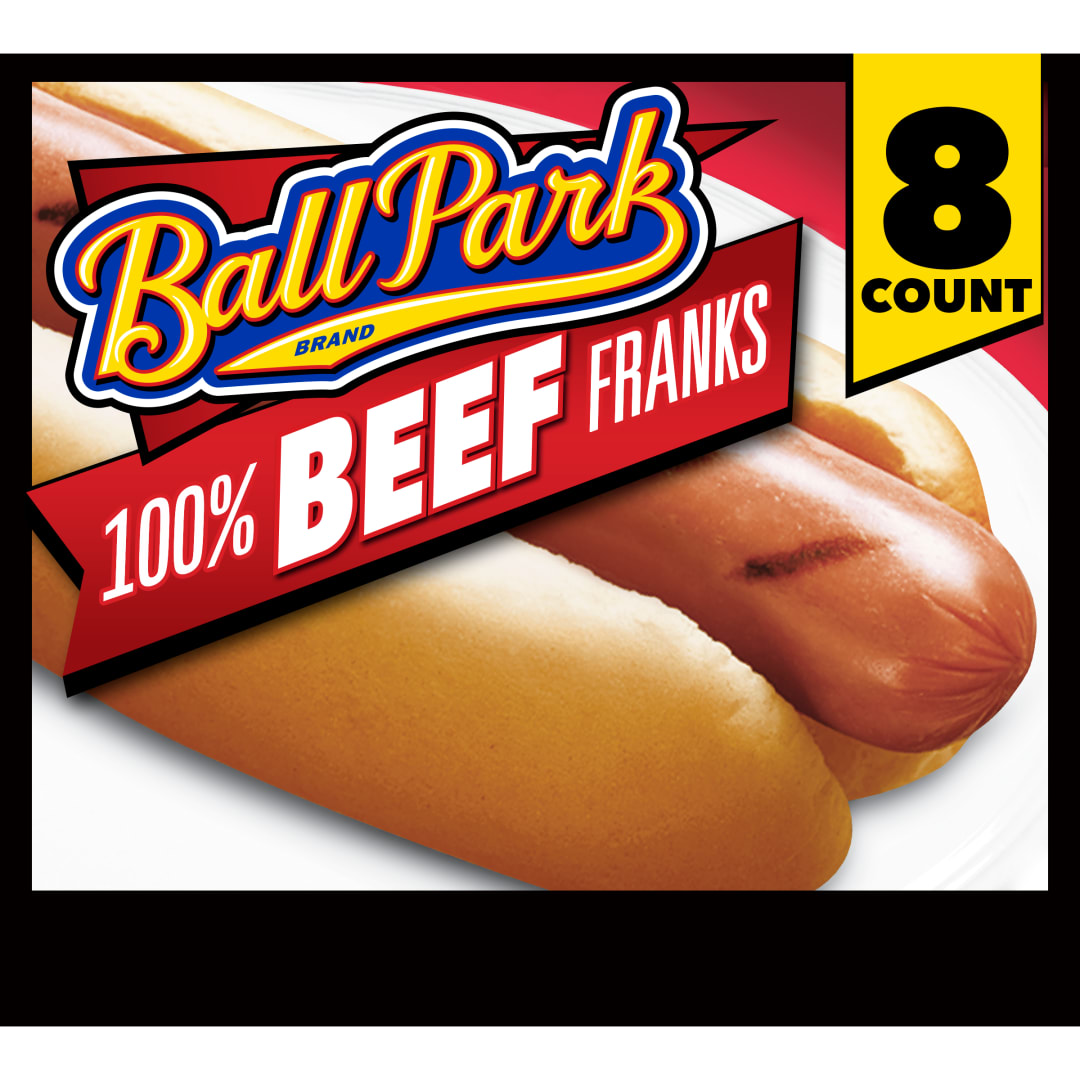 Ball Park Beef Hot Dogs, 8 Count