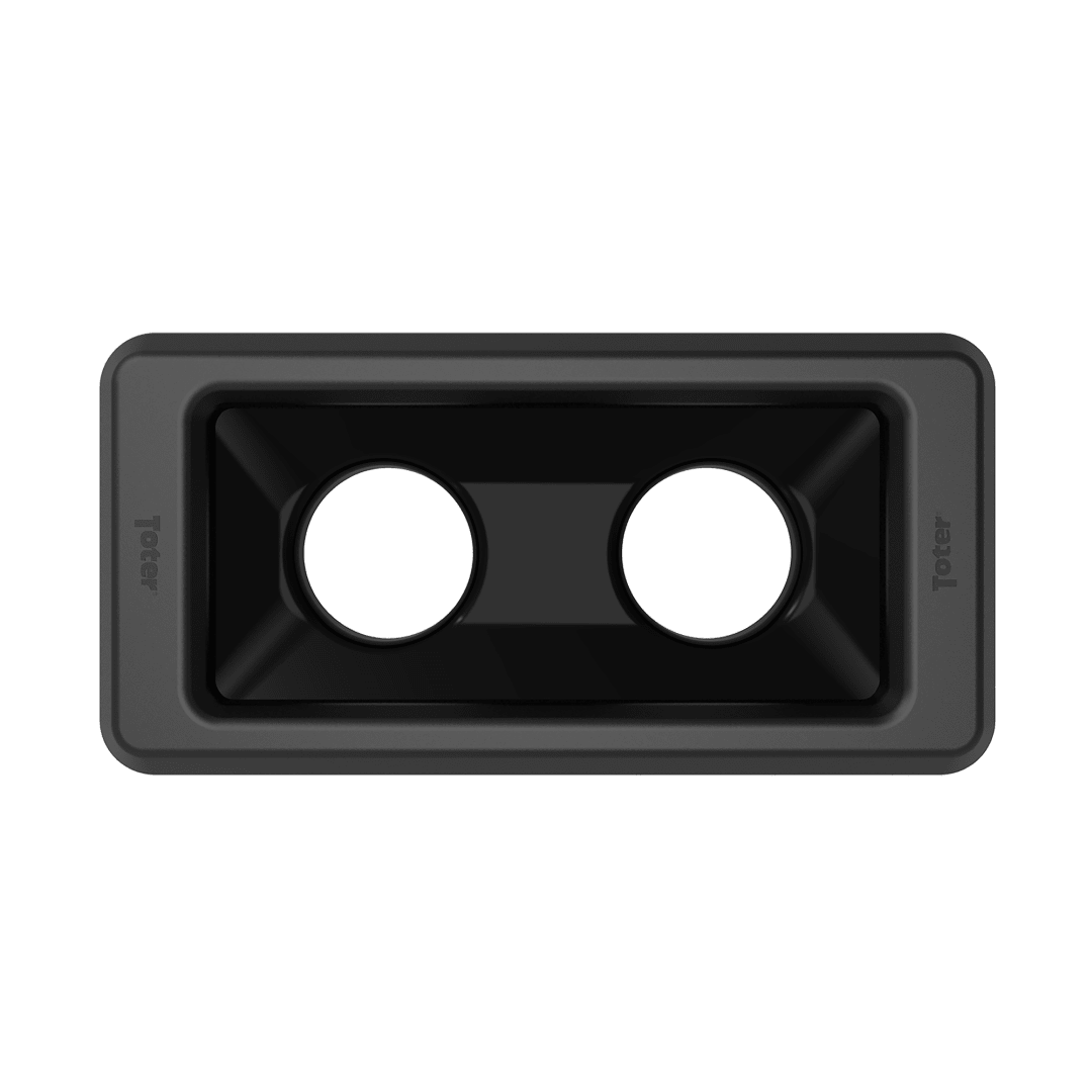 Slimline Rectangular Trash Can Lid with Can Cutout - Midnight Gray