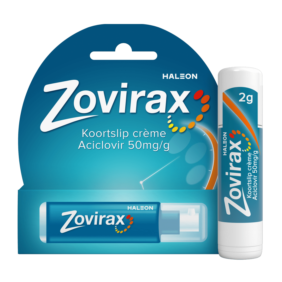 Zovirax, Koortslip crème 50 mg/g - pomp 2 gram