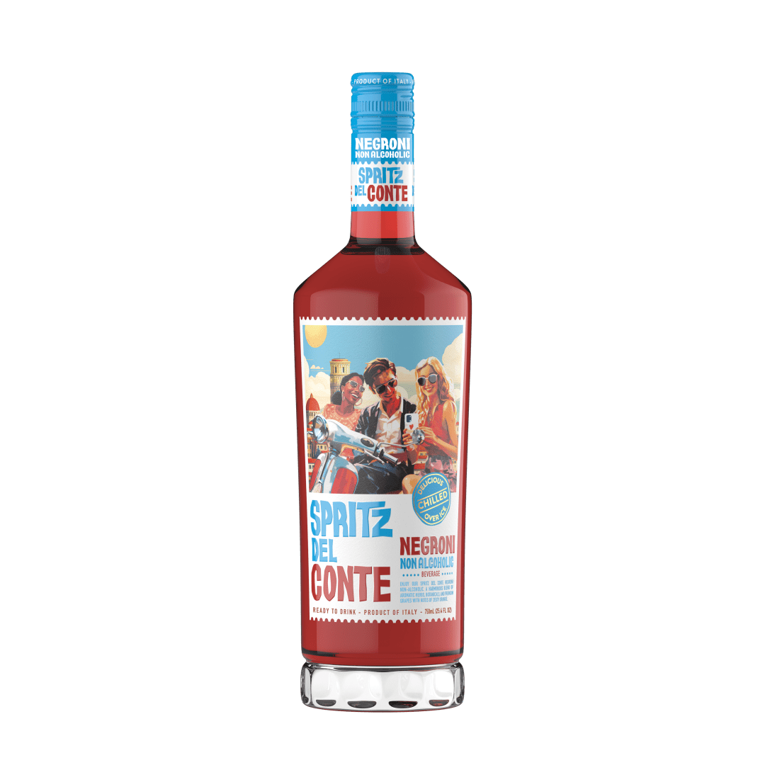 Spritz Del Conte Non-Alcoholic Negroni Ready to Serve Italian Spritz Cocktail 750 ml