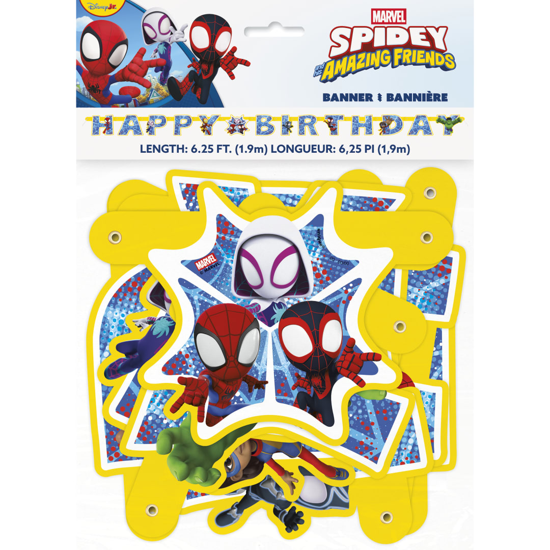 Spidey and His Amazing Friends "Happy Birthday" 6.25 ft Jointed Banner