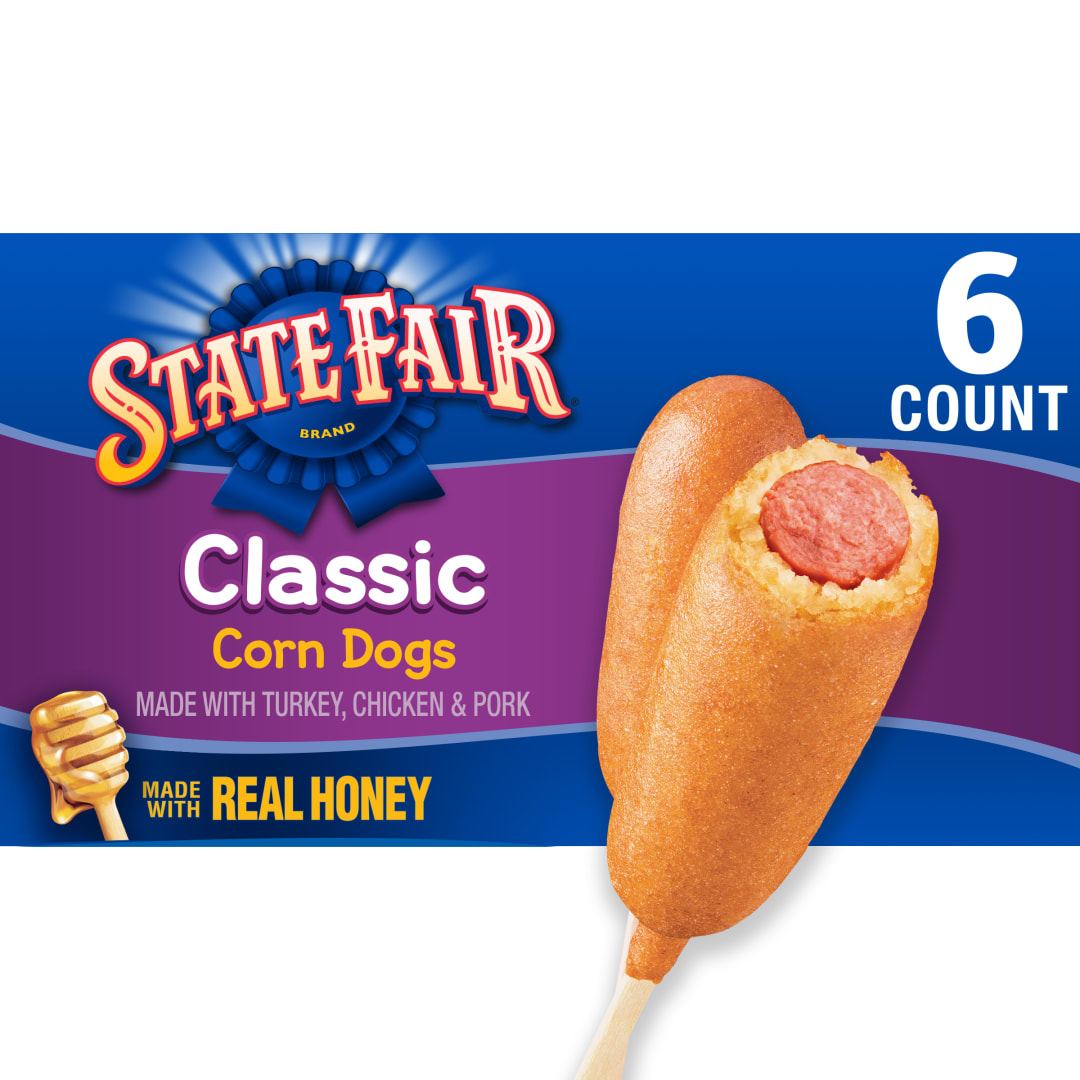 State Fair Fully Cooked Classic Corn Dogs, Frozen, 6 Count