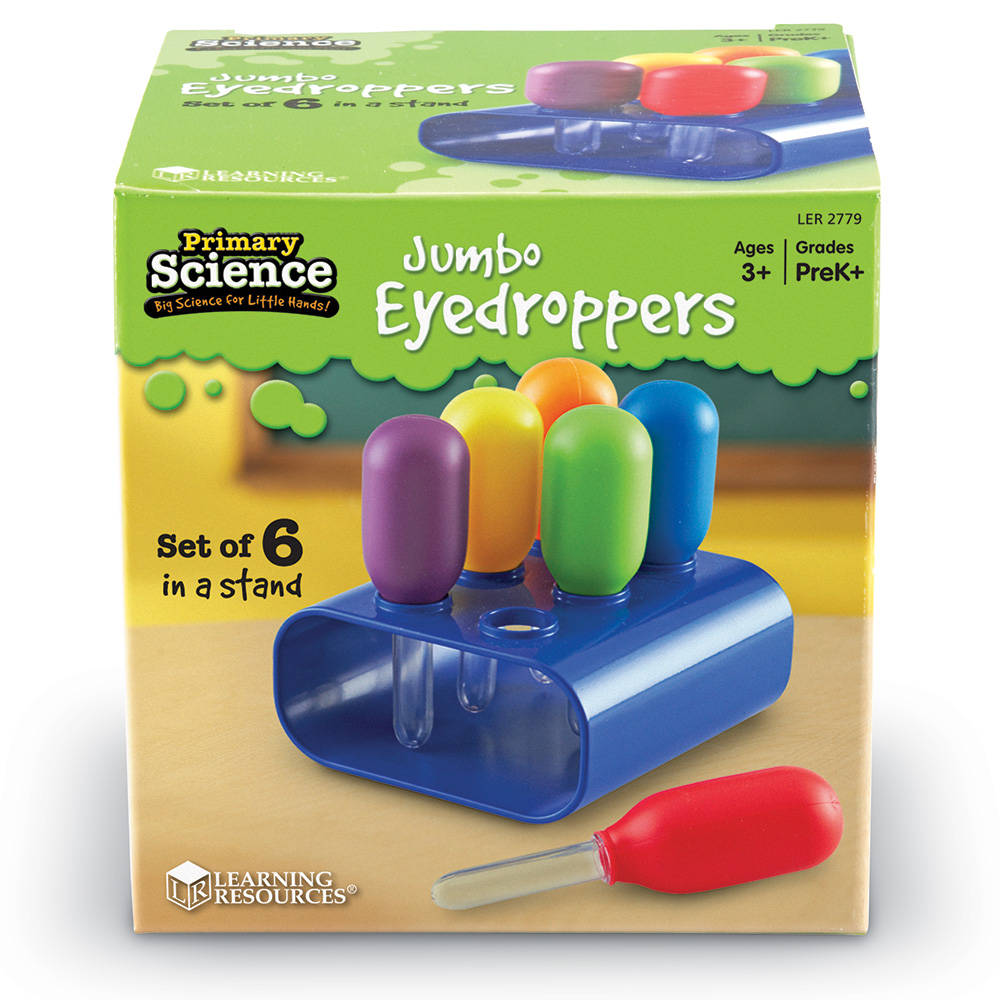 EYEDROPPERS, JUMBO, SET/6