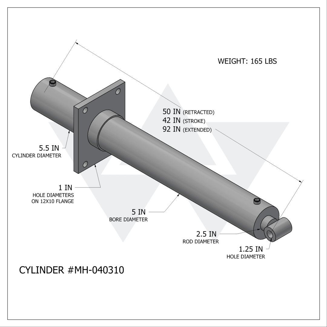 Wastebuilt® Replacement for Marathon Cylinder (Timer Style By-Pass Cylinder) (5" X 2.5" X 42")