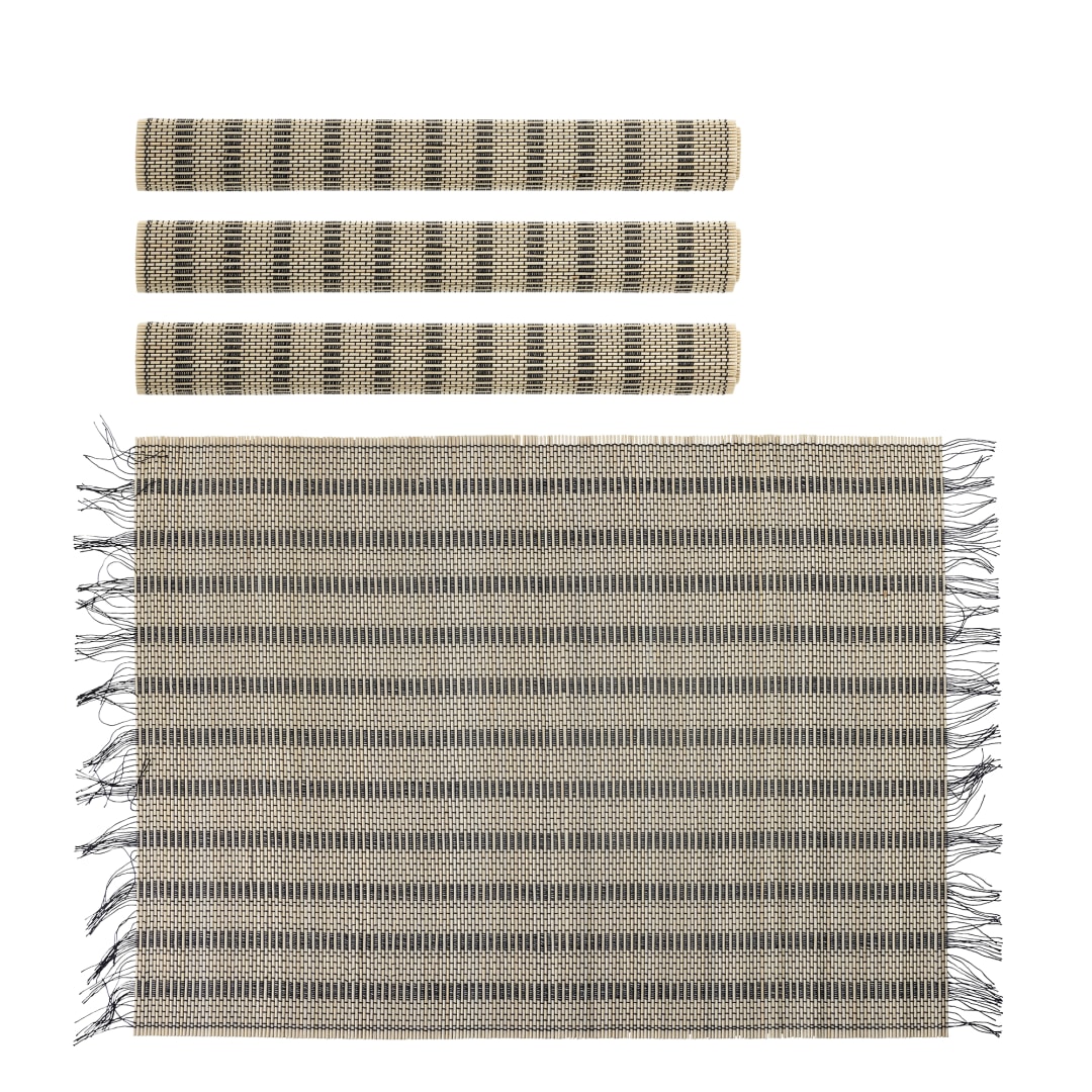 82064890 - Mendo Placemat, Black, Bamboo STOCK: 238