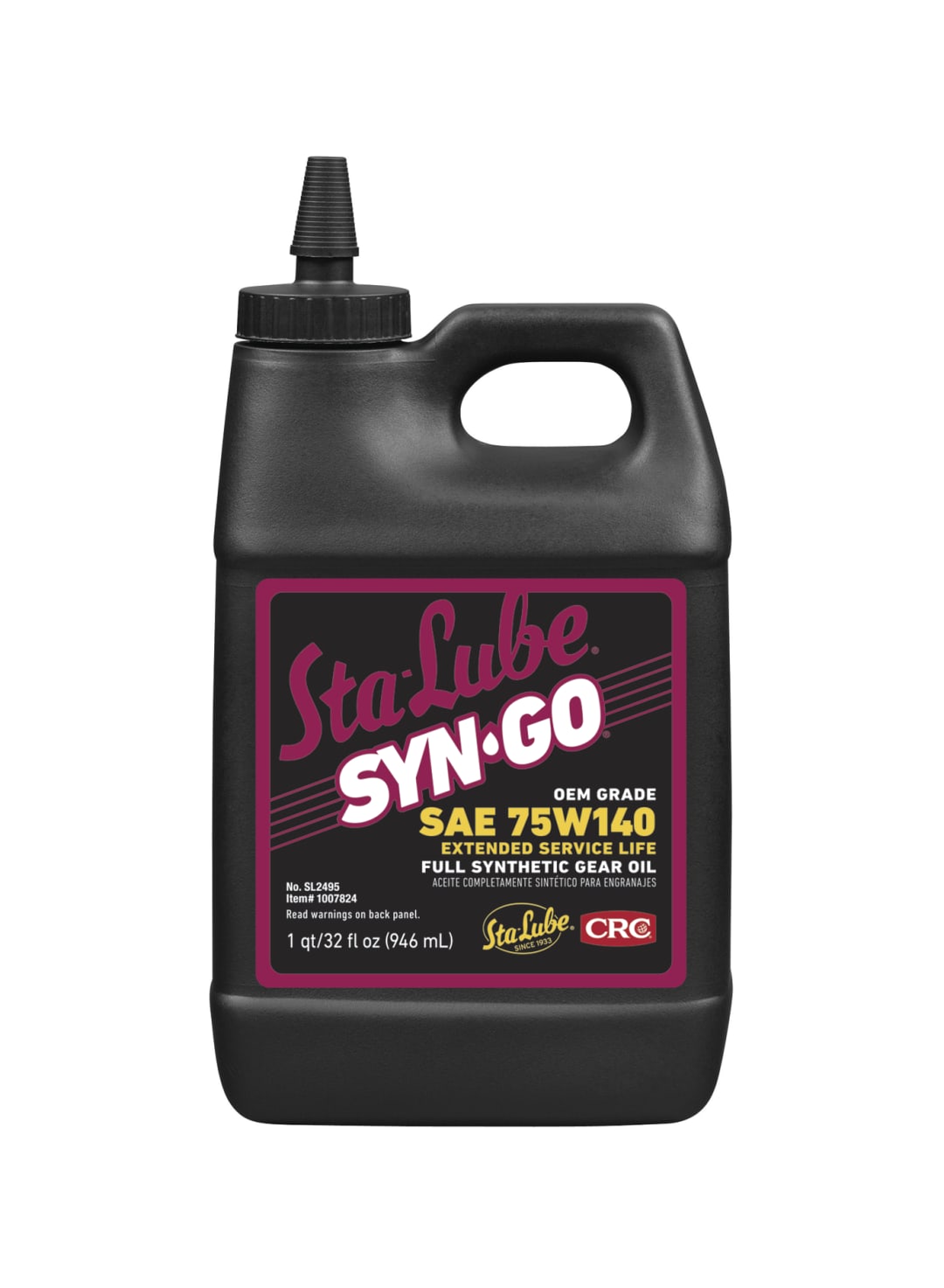Sta-Lube Syn-Go OEM Grade/Ext Interval Syn Gear75W140 1X32OZ