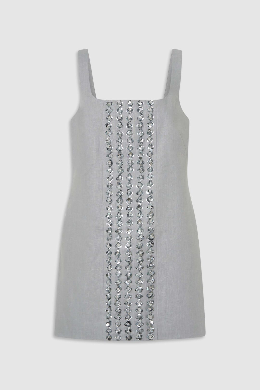 Mini Sequin Flower Shift Dress