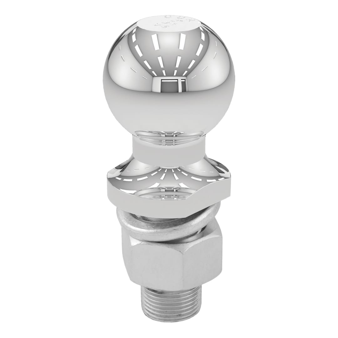 CURT 2" Trailer Ball (1" x 2-1/8" Shank, 6,000 lbs., Chrome, Packaged) #40066