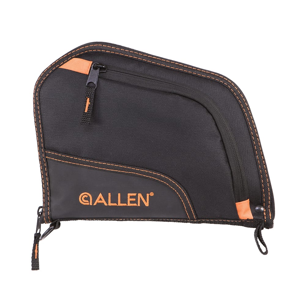 9" Auto-Fit Handgun Case, Black/Orange
