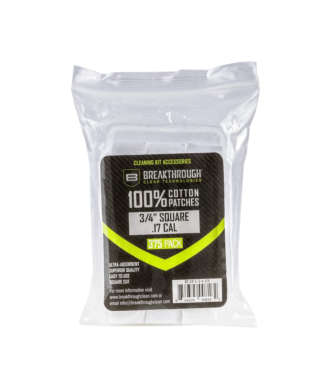 BCT™ Cotton Patches, .75" Square, 375-Pack