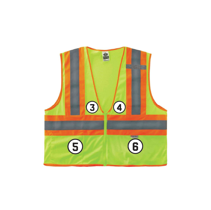 GloWear 8230Z Two-Tone Hi-Vis Safety Vest - Type R, Class 2, Zipper