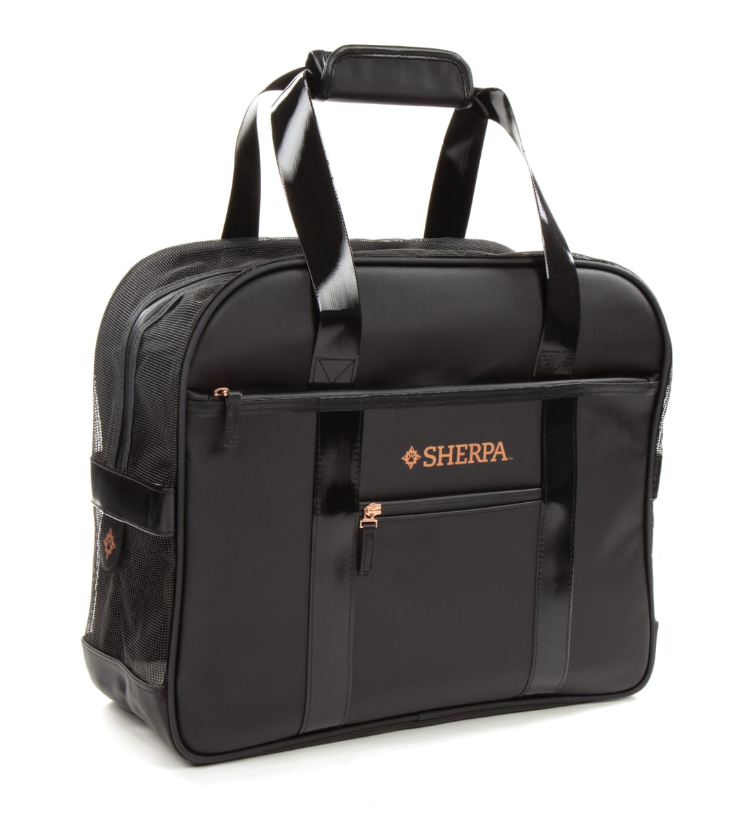 Sherpa Tote Around Town Travel Pet Carrier with Stay Clean Technology, Black, Small