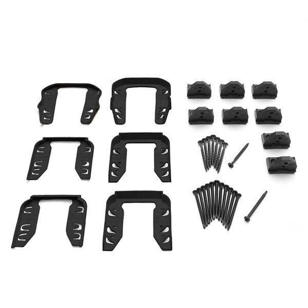 Trex Transcend® Mounting Hardware for Cut Rails in Stair Charcoal Black