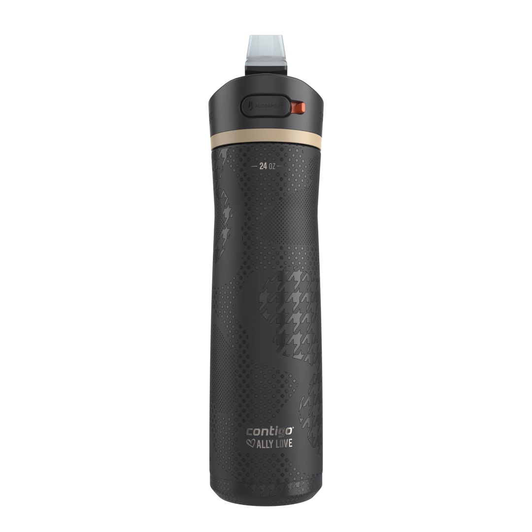 Contigo x Ally Love Ashland Chill 2.0 Stainless Steel Water Bottle with AUTOSPOUT Lid, 24 oz (709 mL), Licorice