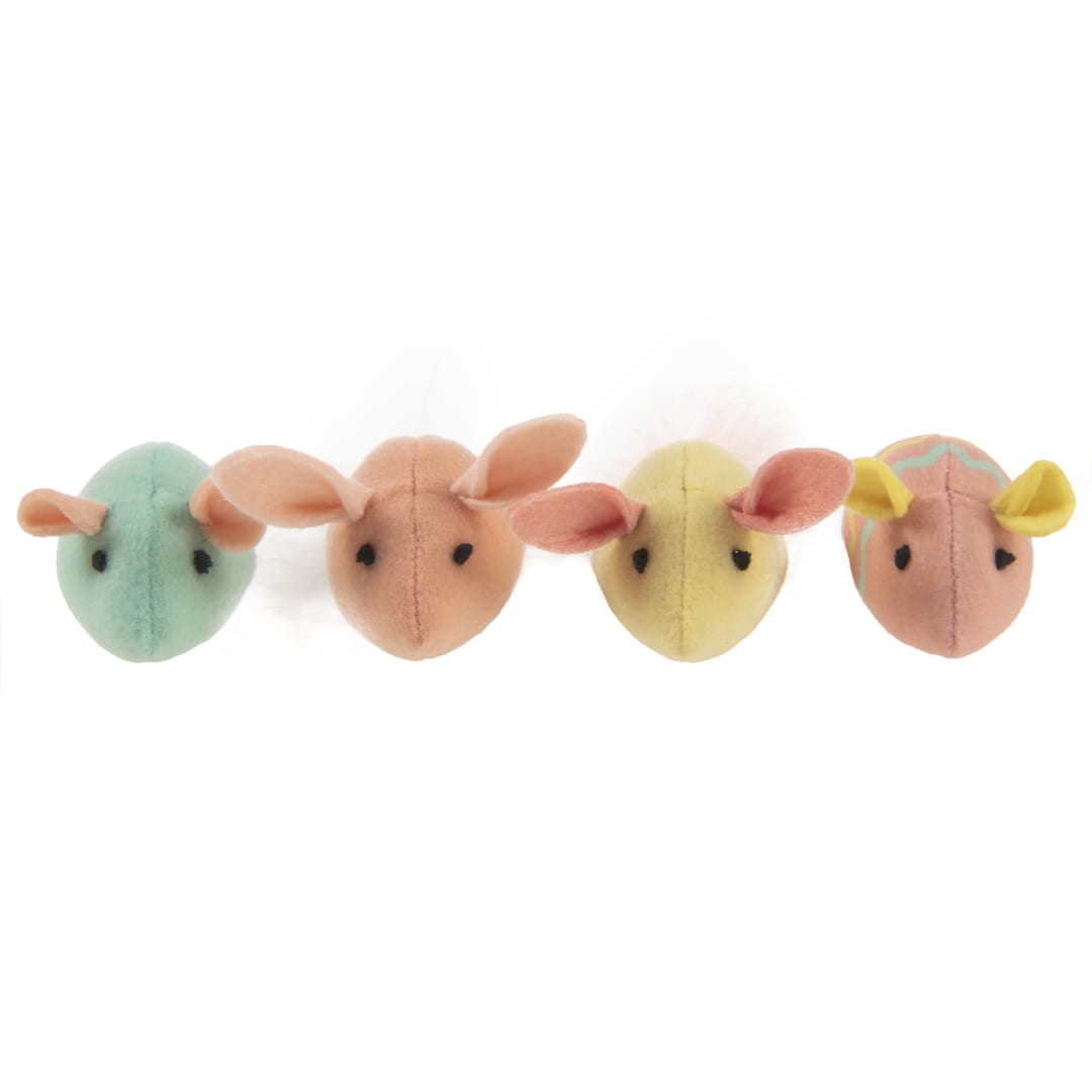 SmartyKat Skitter Mice (Set of 4) Easter Catnip Cat Toys