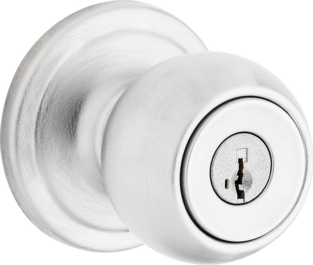 Huntington Entry Knob in Satin Chrome