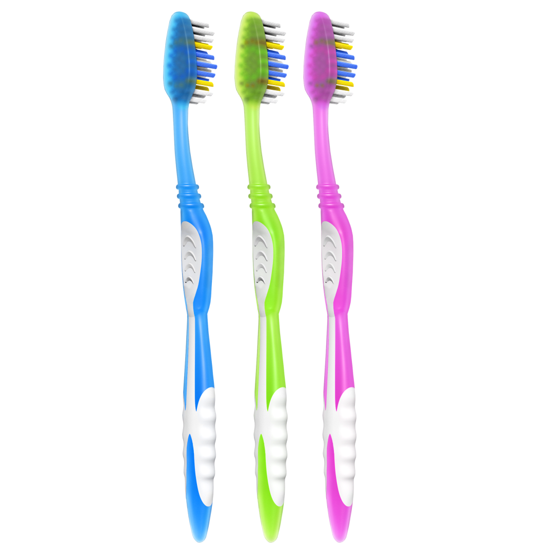 Colgate Extra Clean Full Head Toothbrush, Medium - 3 Count