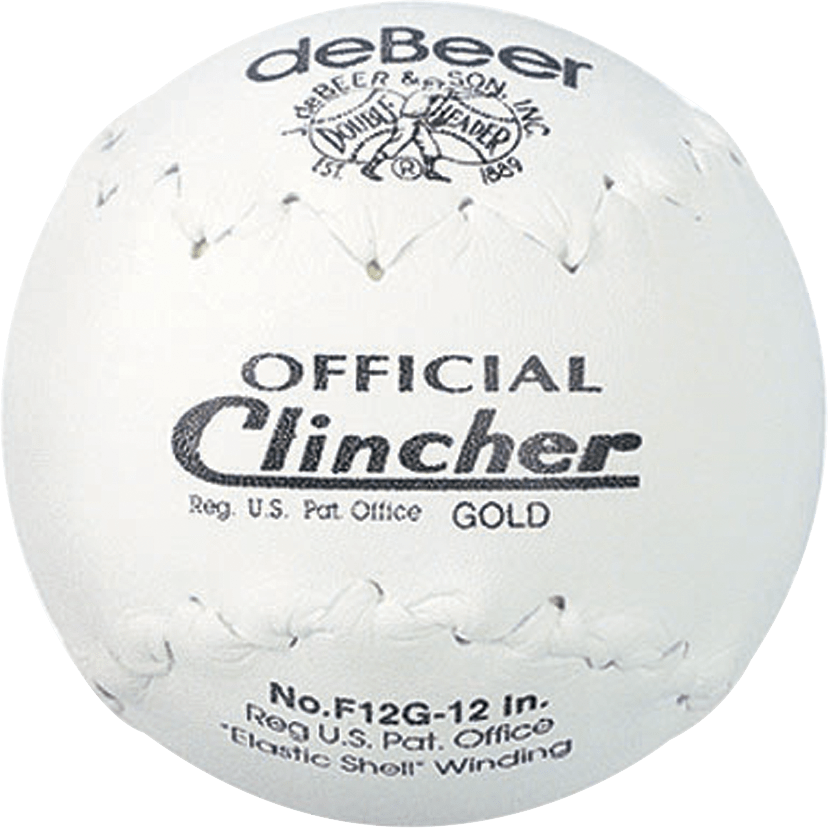 DEBEER 12-INCH WHITE TRUTECH OFFICIAL CLINCHER - 6 PK