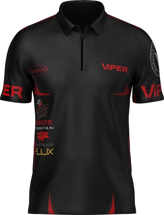 Viper Dart Player Shirt Black and Red | Medium (M)
