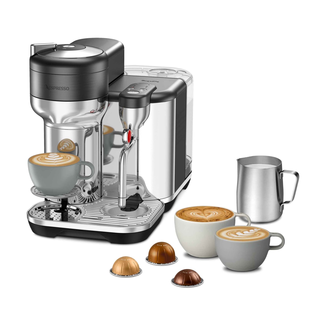 Nespresso Vertuo Creatista Coffee and Espresso Maker by Breville, Black Stainless Steel