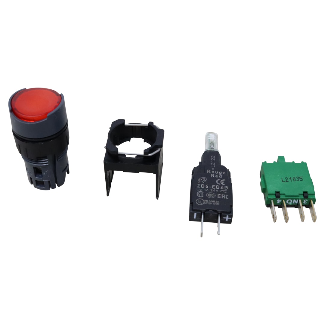 Wastebuilt® Replacement for Heil Illuminated Red Push Button, N/O