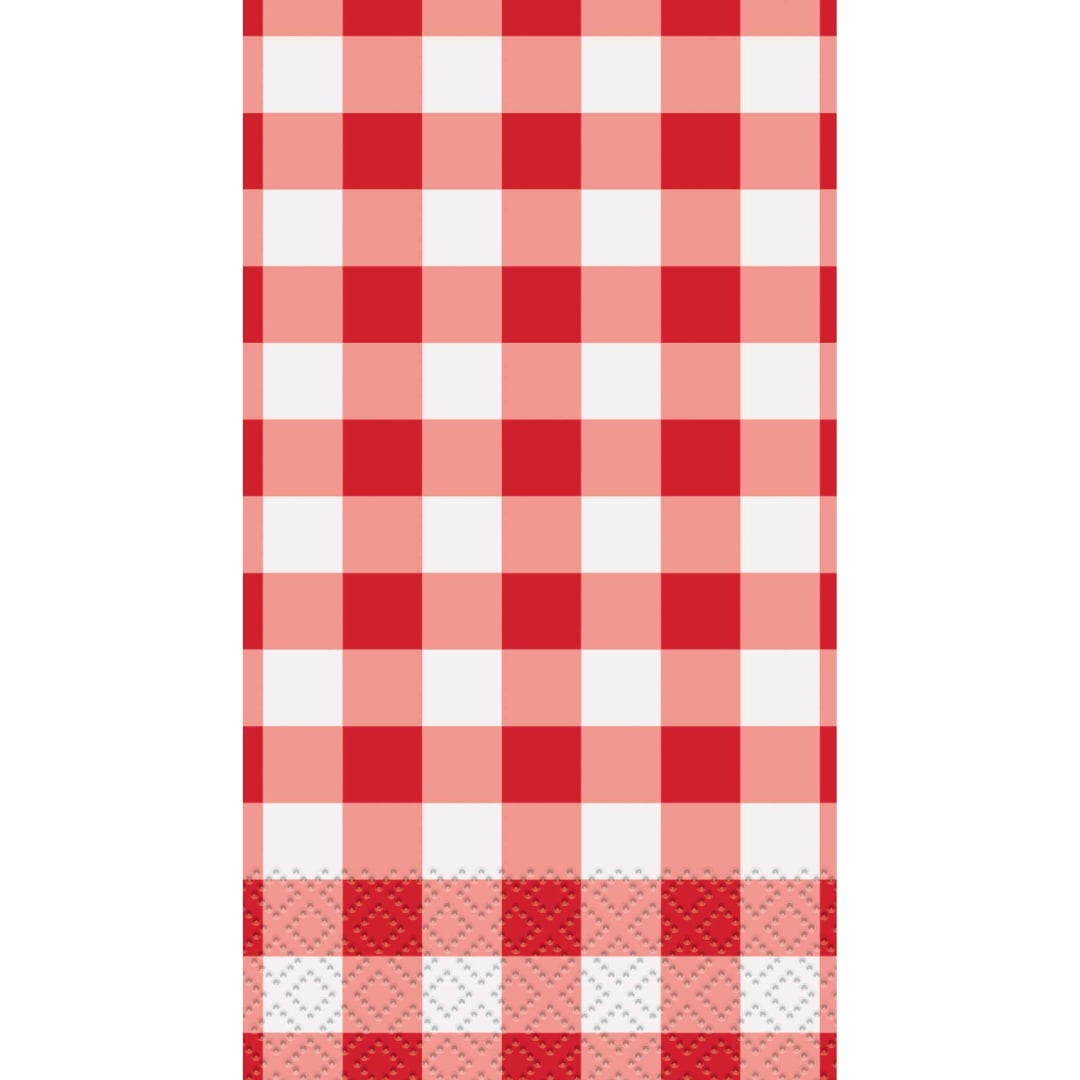 Premier Stylz® Red Gingham Guest Towels, 24ct