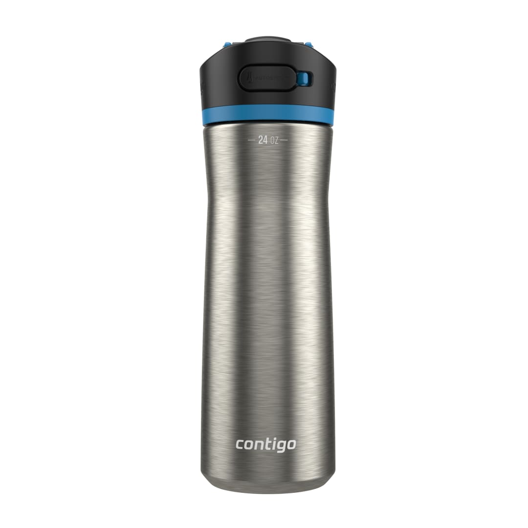 Contigo® Botella de Agua Ashland Chill 2.0, con Tapa AUTOSPOUT®, a Prueba de Derrames, Plástico Libre de BPA, 710 ml, Azul Amapola