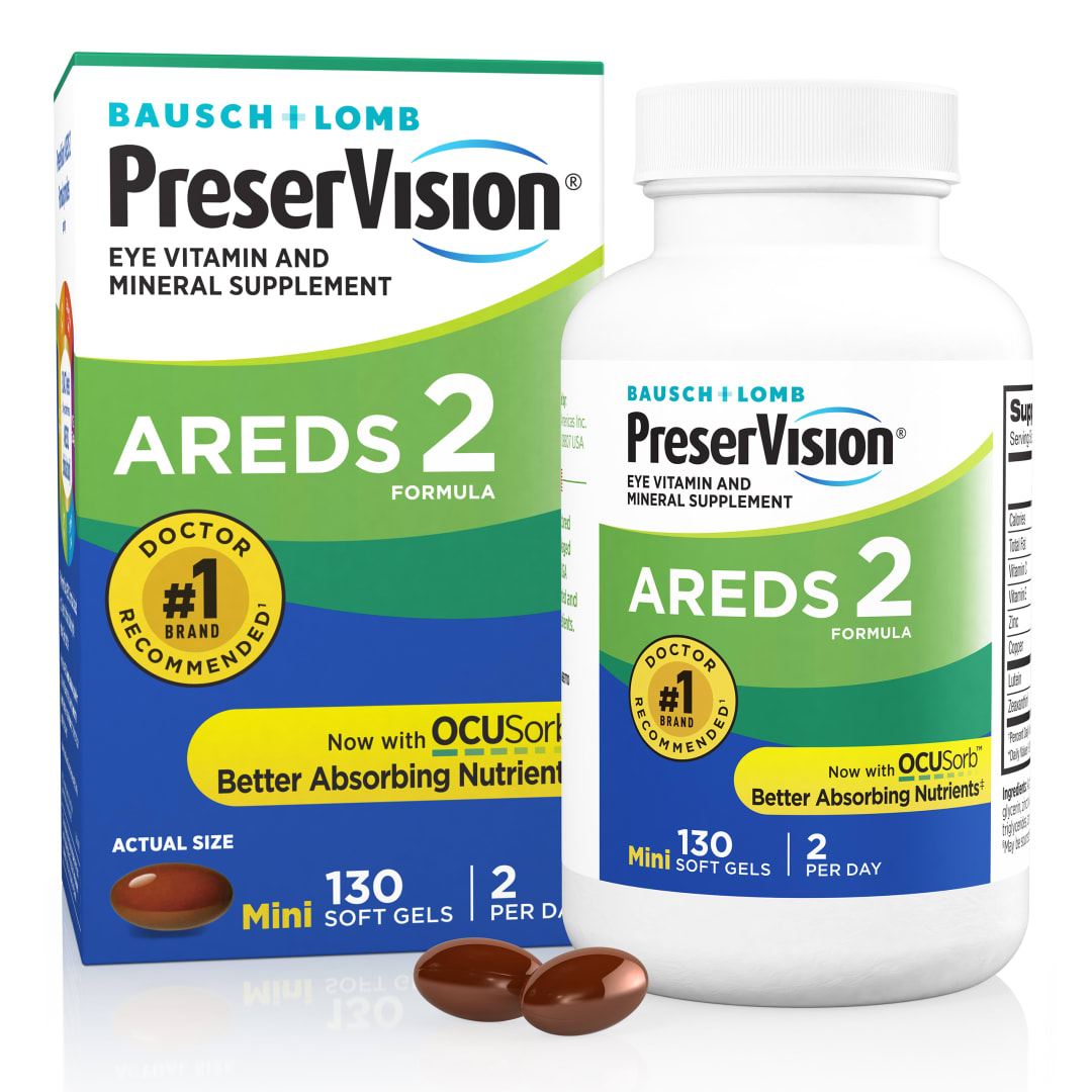 PreserVision AREDS 2 Formula Vitamin &amp; Mineral Supplement 130 ct Soft Gels (MiniGels)