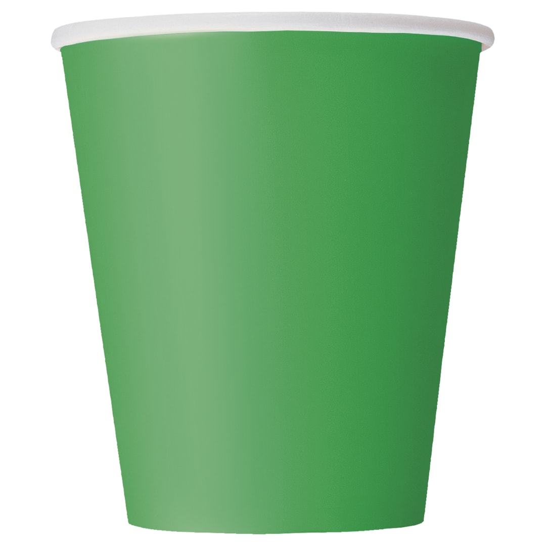 Emerald Green Solid 9oz Paper Cups, 20ct