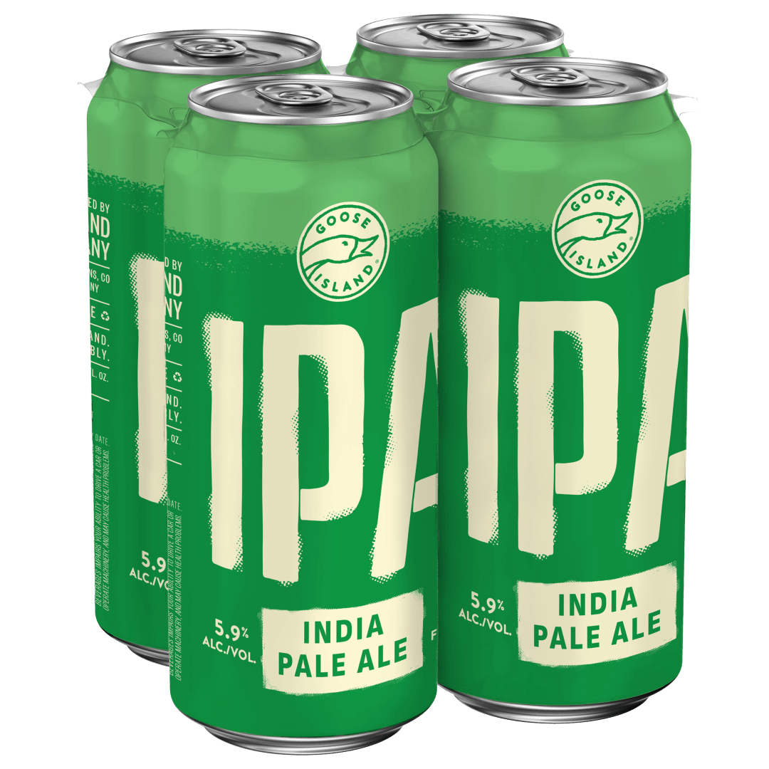 Goose Island IPA Craft Beer, India Pale Ale, 4 Pack Beer, 16 FL OZ Cans, 5.9% ABV