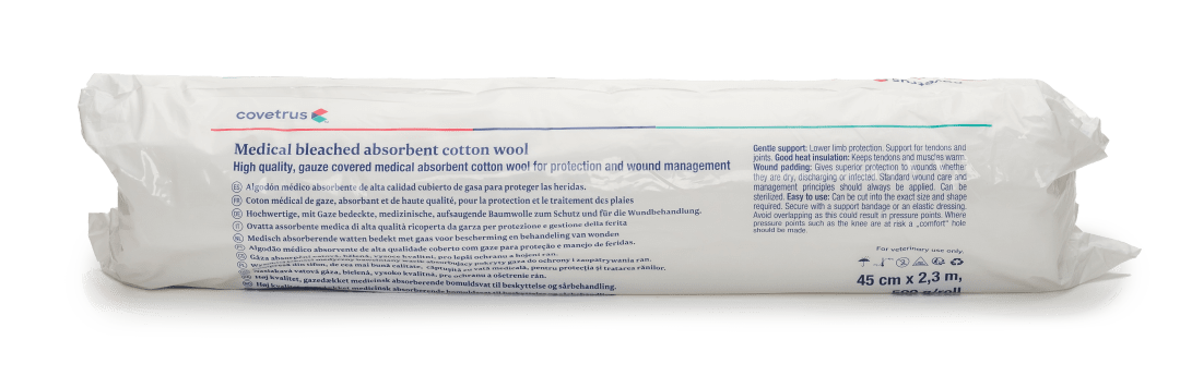 Cotton Wool & Gauze Roll, White, 45cm (500g)