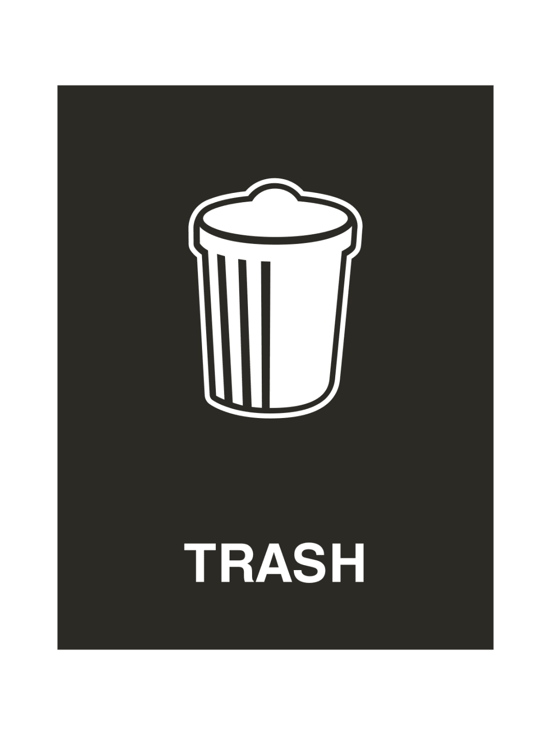  ASPYRE - Sign - Trash - Black