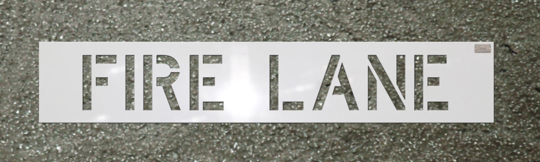 Stencil-FIRE LANE  4"x3" LDPE