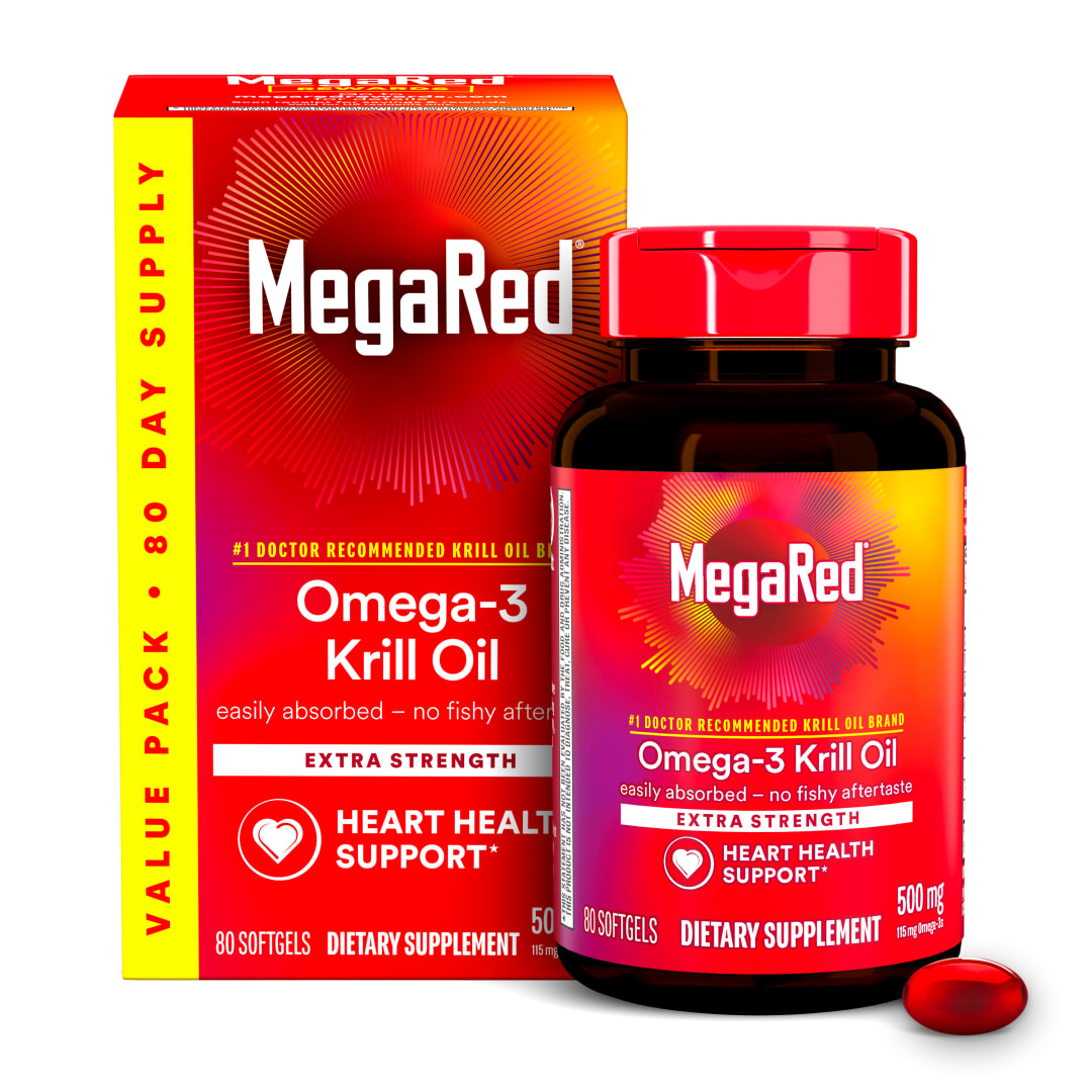 MEGARED® Omega-3 - Krill Oil Extra Strength 500mg 12/80 ct.