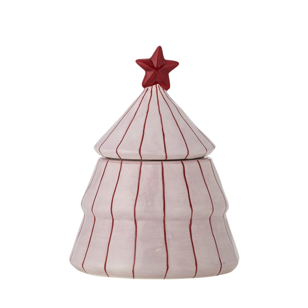 82072879 - Shirly Jar w/Lid, Rose, Stoneware STOCK: 188