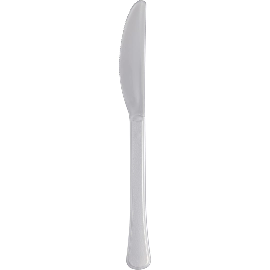 Silver Solid Premium Plastic Knives, 20ct