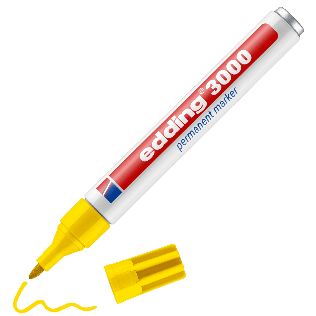 edding 3000 permanent marker yellow