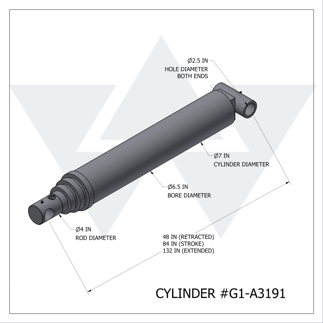 Galbreath™ Lift Cylinder, DAT Cylinder 6-5-4X84