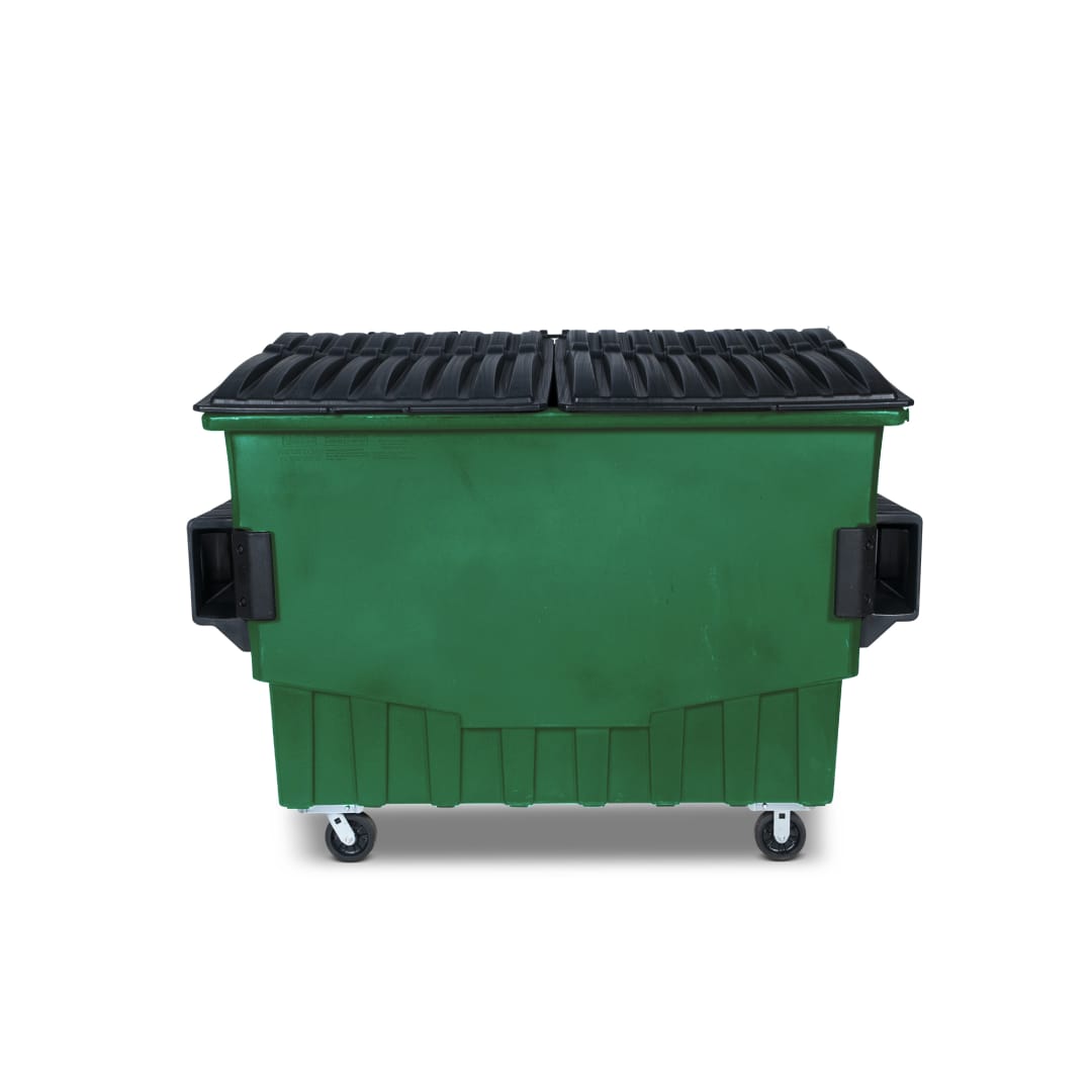 3 Cubic Yard 1500 lbs. Capacity Front Load Container - Waste Green