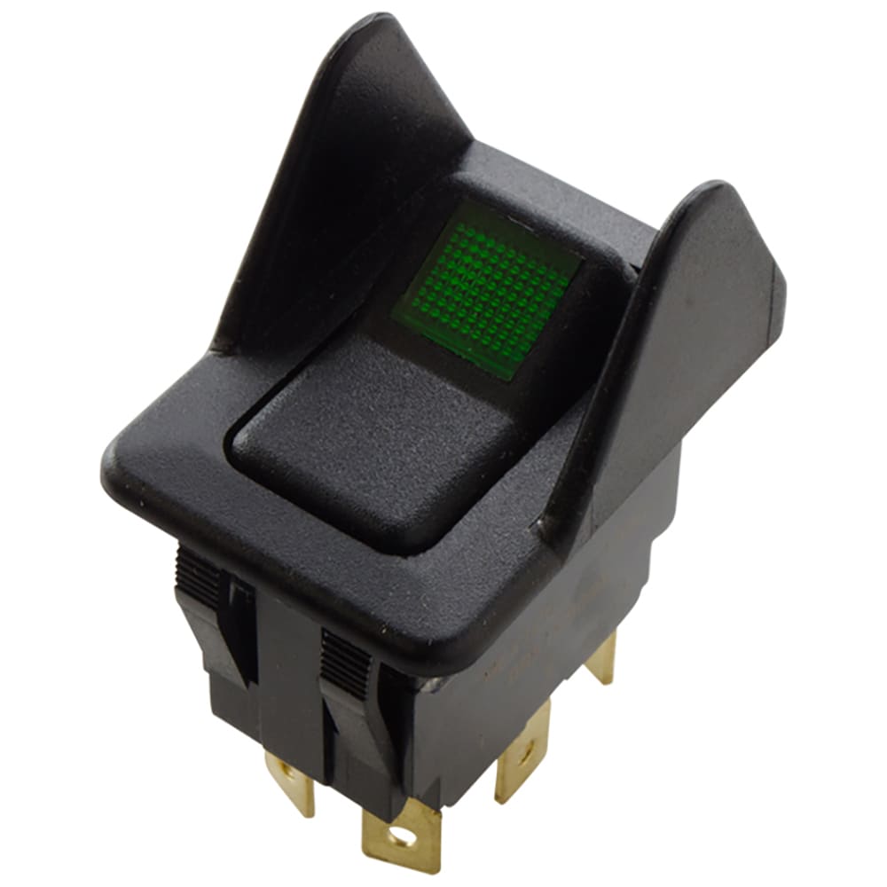 Galbreath™ Switch, 12 VSC Green Illuminated Rocker