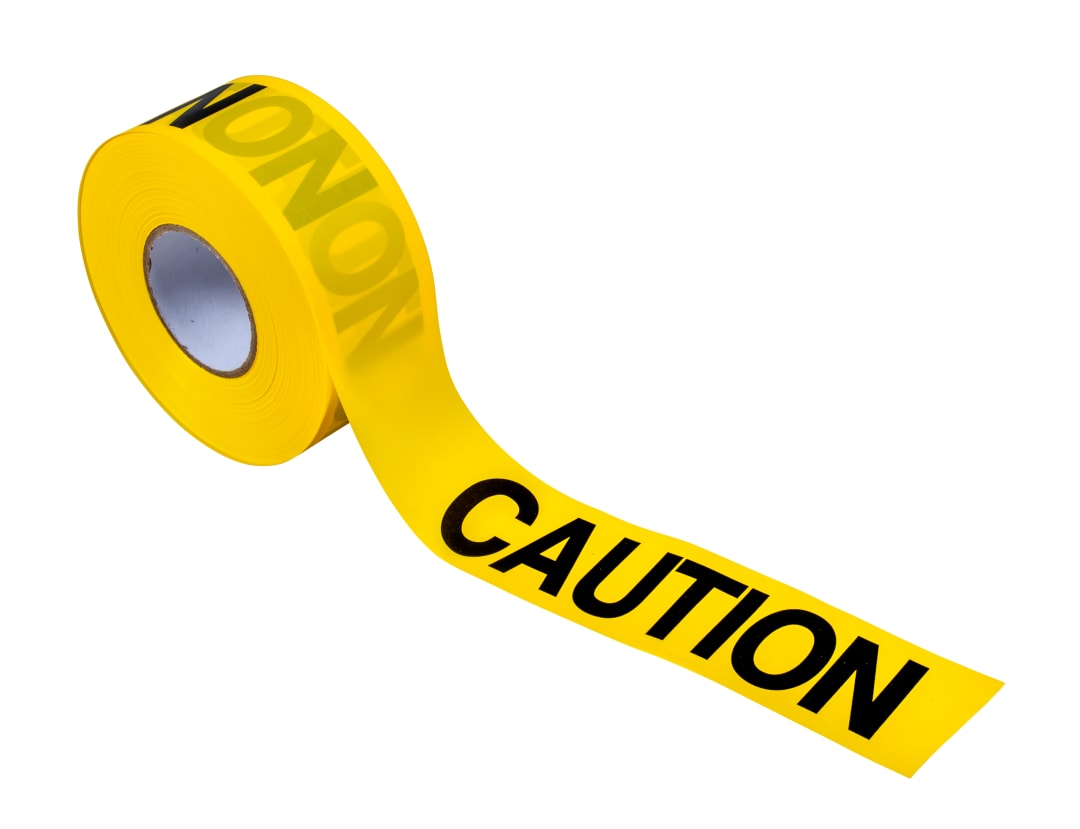 Barricade Tape-CAUTION 1000'x3"x3Mil Display Box