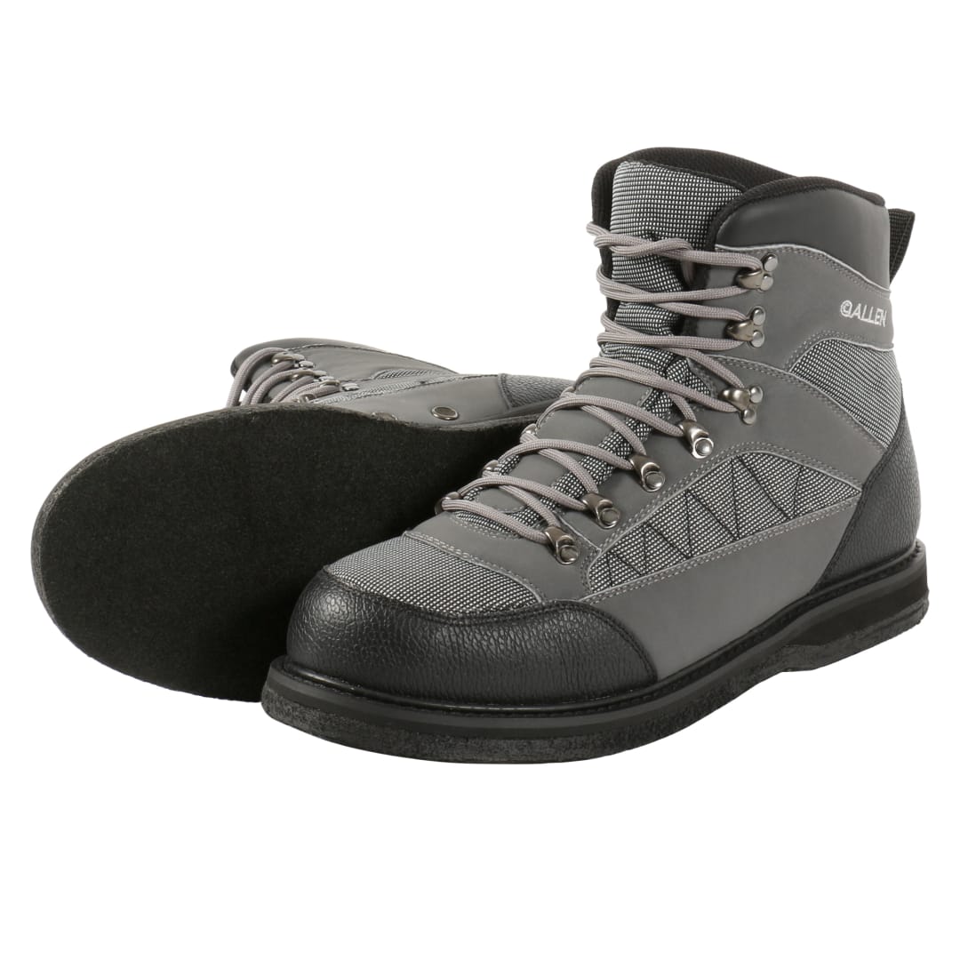Allen Company Granite River Men's Felt Sole Wading Boots, Size 9, Gray