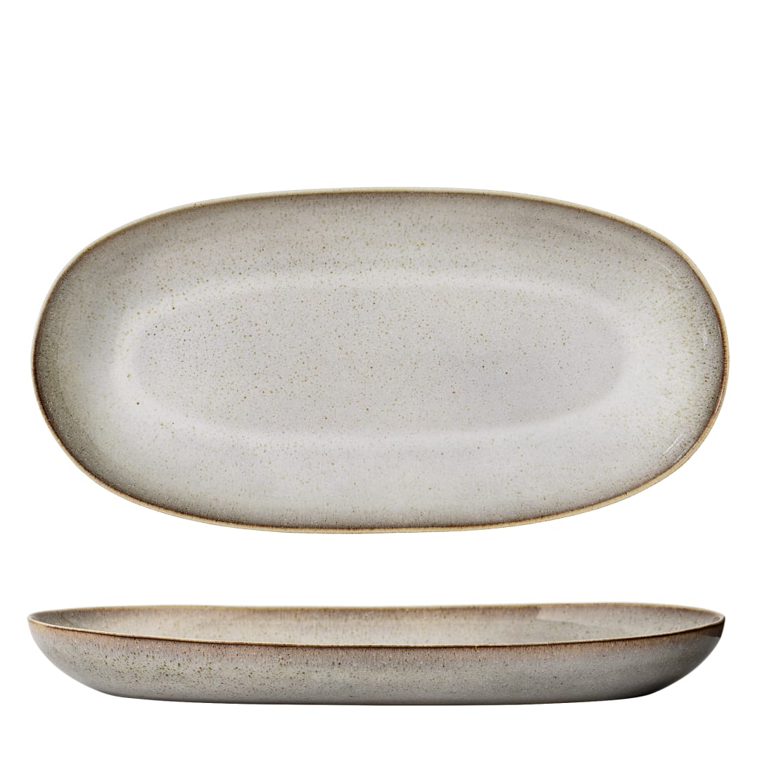 17902746 - Sandrine Serving Plate, Nature, Stoneware STOCK: 288