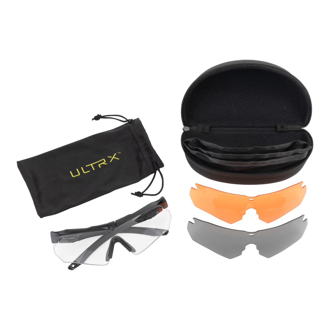 ULTRX™ Admiral Safety Glasses Set, 3-Lenses, Assorted