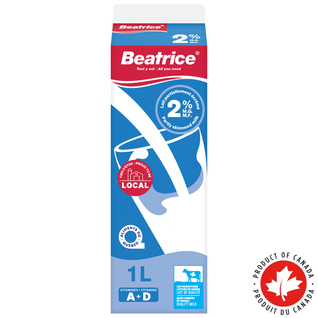 Beatrice Partly Skimmed Milk 2%, 1L