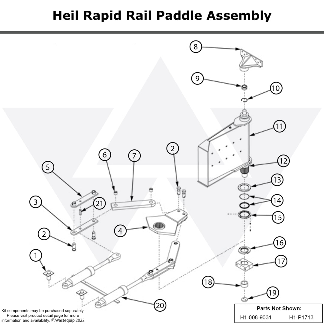 Wastebuilt® Replacement for Heil Rapid Rail Paddle Assembly
