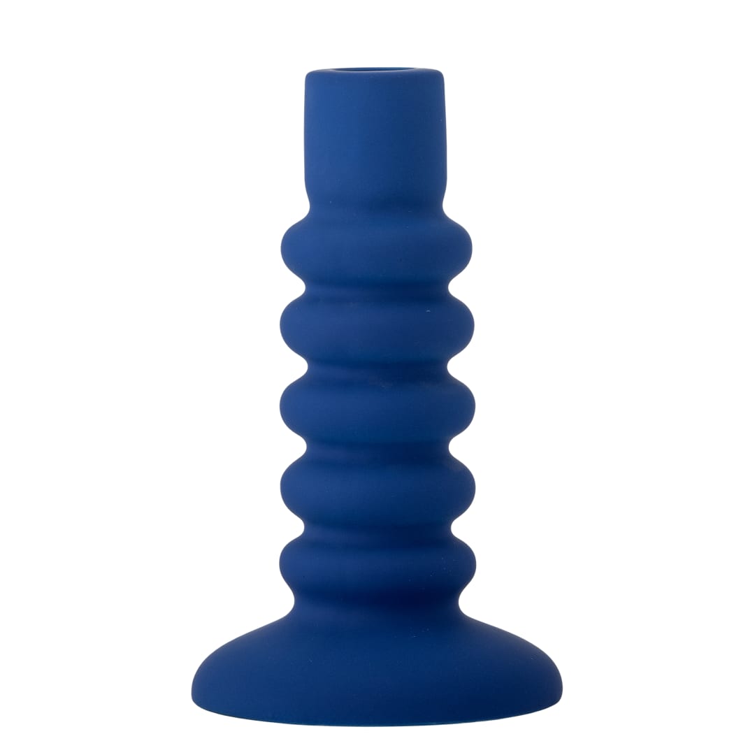 82072489 - Thorne Candle Holder, Blue, Stoneware STOCK: 300