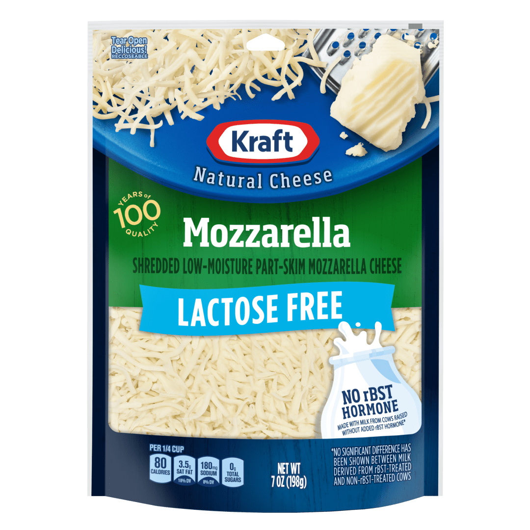 Kraft Lactose Free Mozzarella Shredded Cheese 7 oz Bag